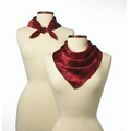 Maroon Argyle Silk Scarf - 21"x21"